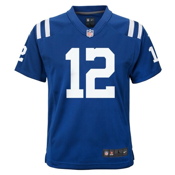 Youth Indianapolis Colts Andrew Luck Nike Royal Color Rush Game Jersey in Medium - Picture 7 of 11